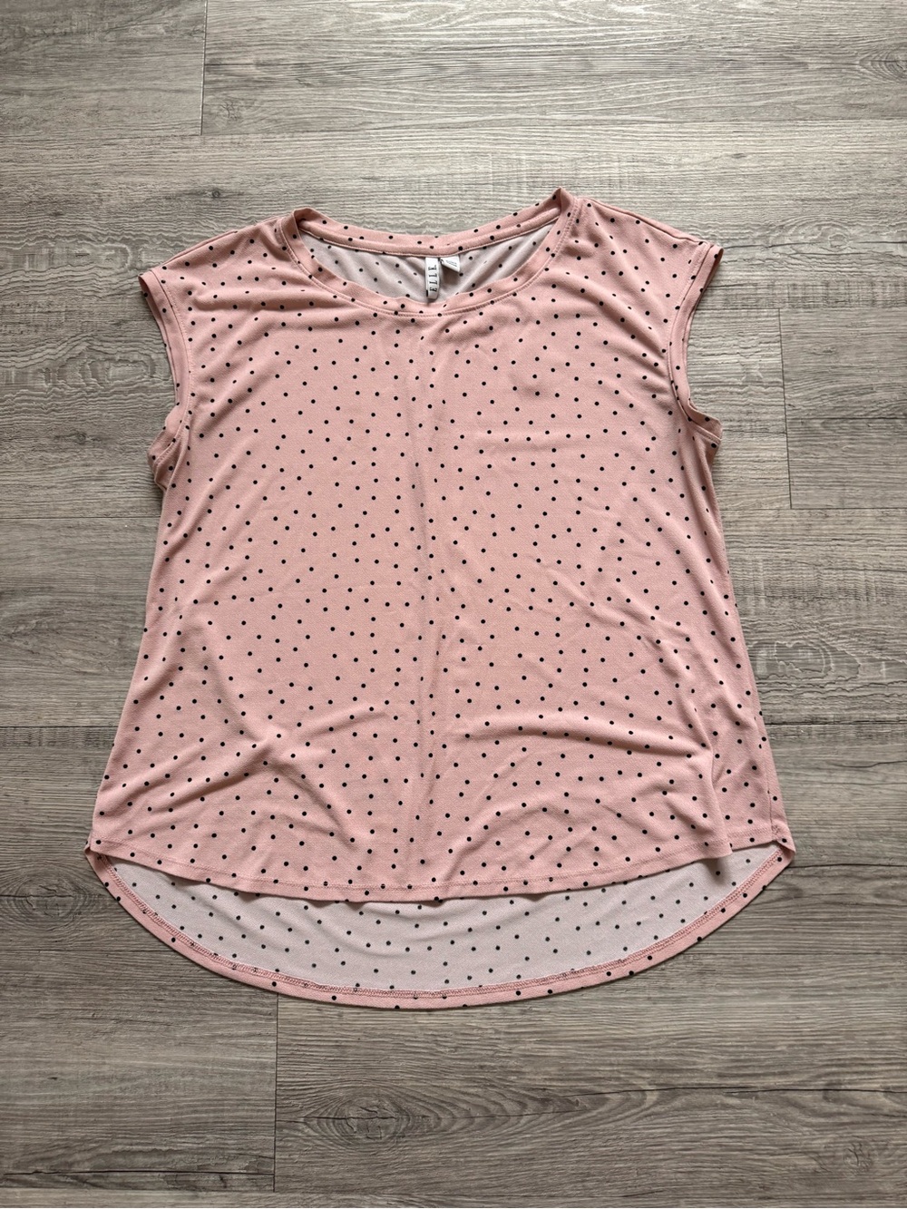 Elle Dusty Pink Polka Dot Cap Sleeve Top